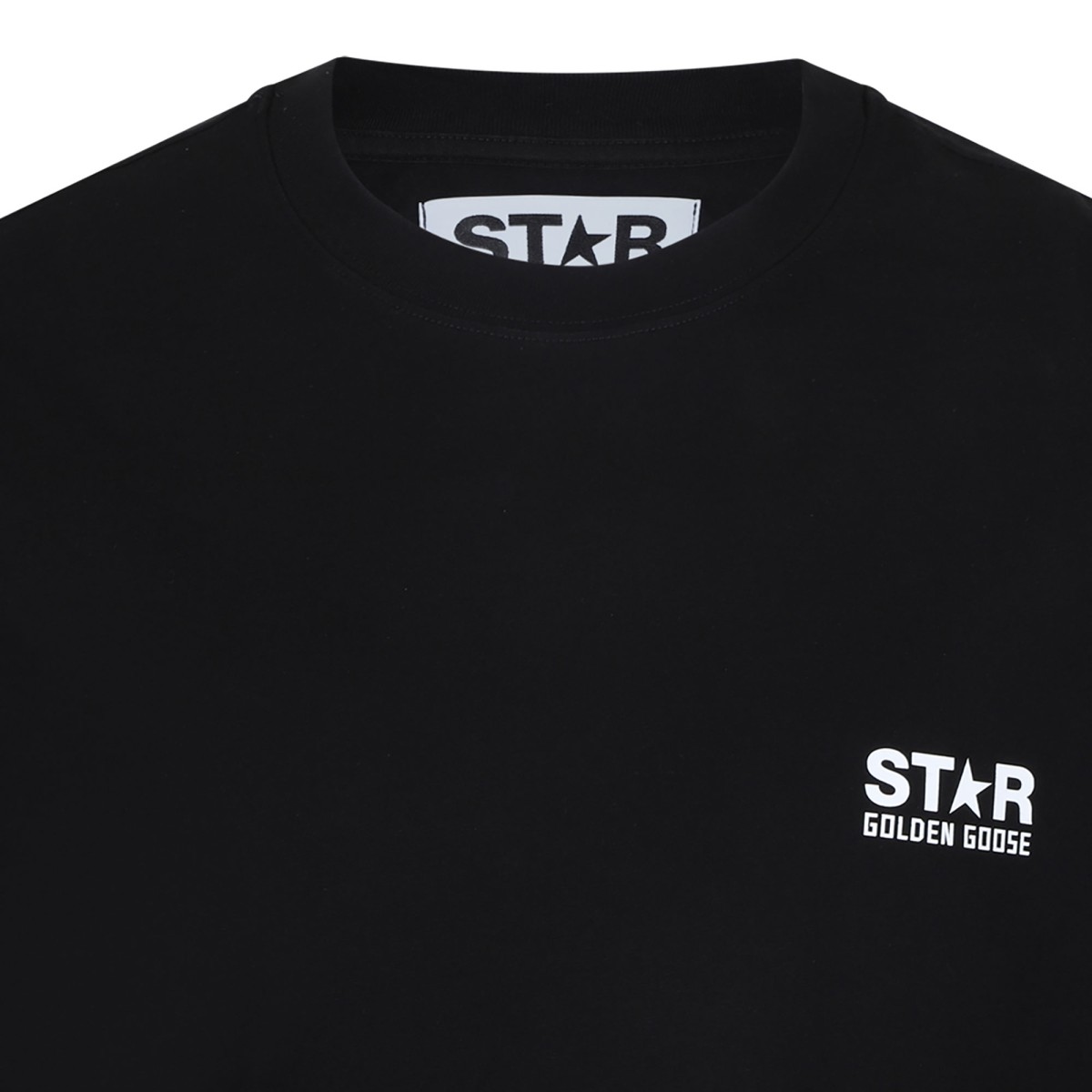 Golden Goose Black Logo Cotton T-Shirt.