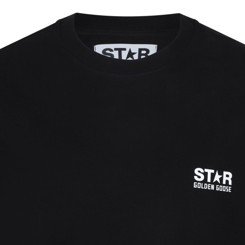 Golden Goose Black Logo Cotton T-Shirt.