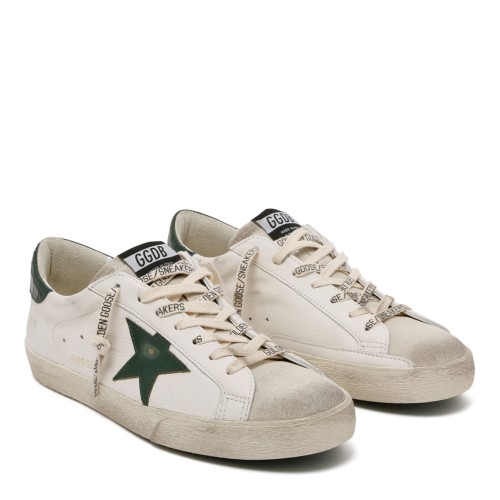 Green Leather Superstar Sneakers