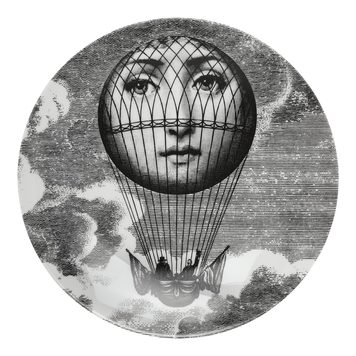 Fornasetti Hot Air Balloon Decorative Plate.