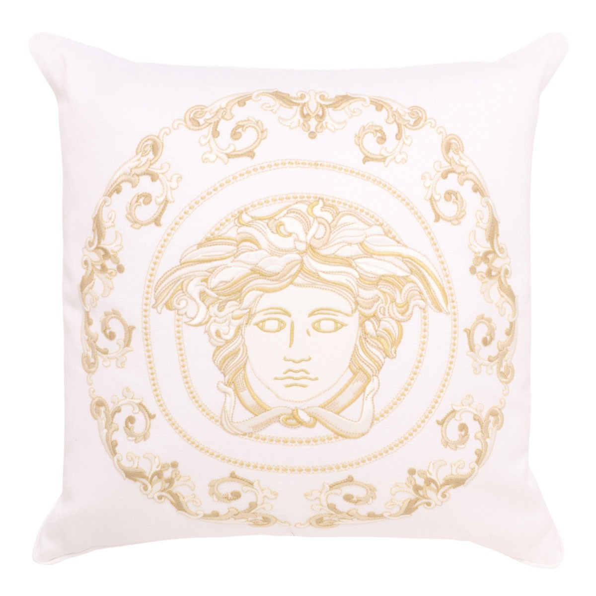 Versace Home White Medusa Gala Cushion.