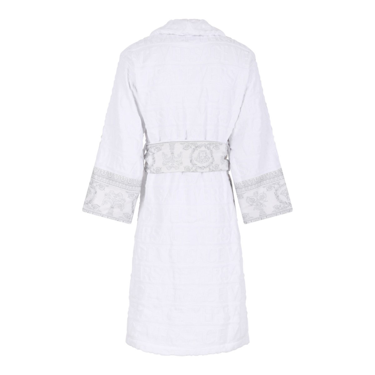 White I Love Baroque Cotton Bathrobe