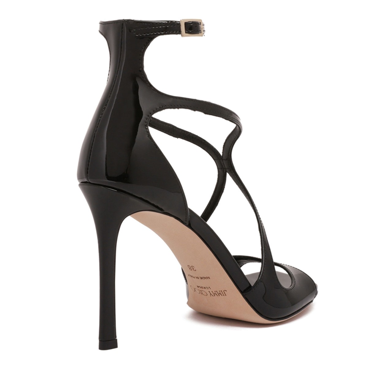Black Azia 95 Patent Leather Sandals