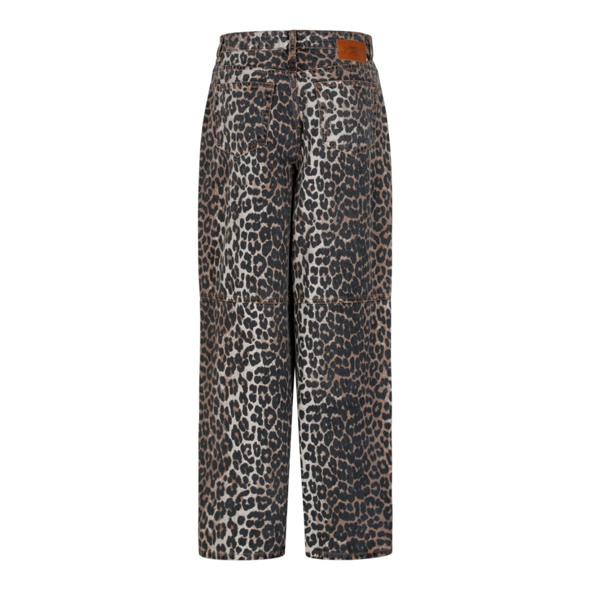 Leopard Print Jeans In Organic Cotton