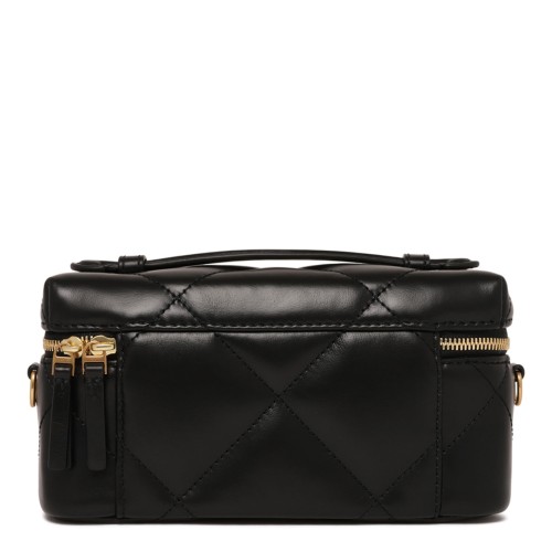 Black Kira East-West Diamond Quilted Jewelry Box