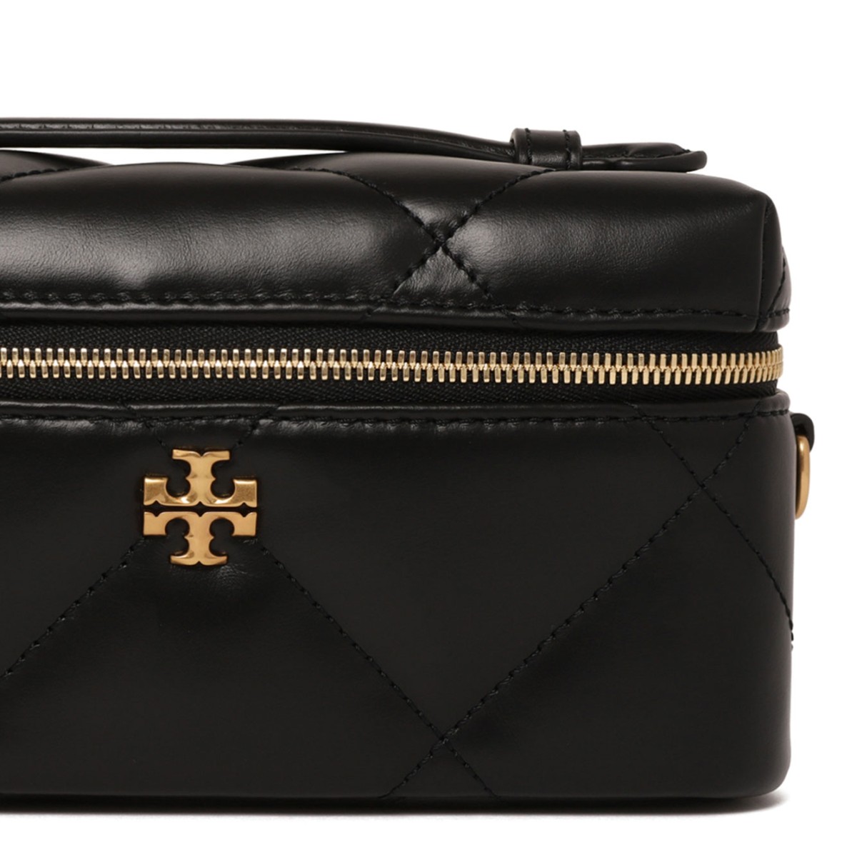 Black Kira East-West Diamond Quilted Jewelry Box