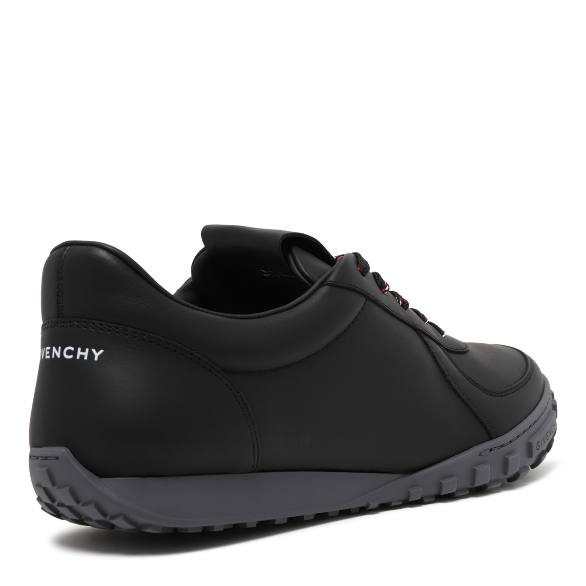 Givenchy Black Leather Low-Top Sneakers. 