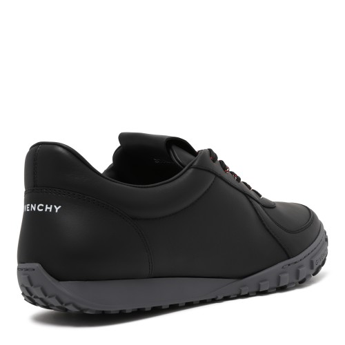 Givenchy Black Leather Low-Top Sneakers. 