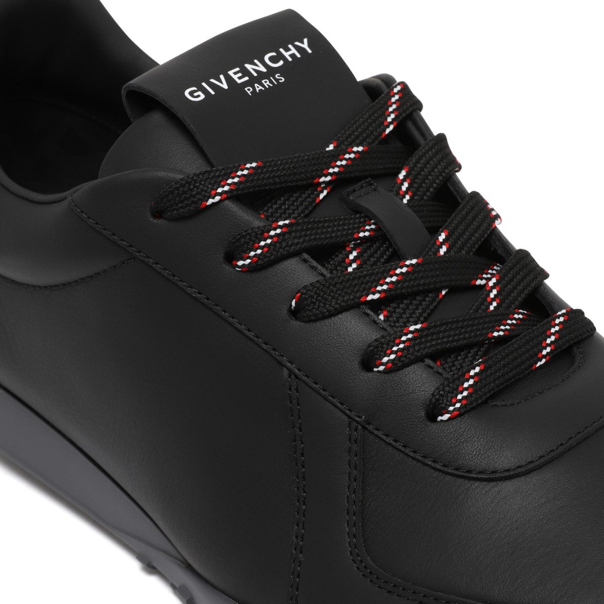 Givenchy Black Leather Low-Top Sneakers. 