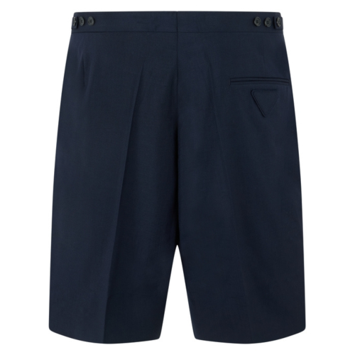 Navy Blue Tailored Shorts 2