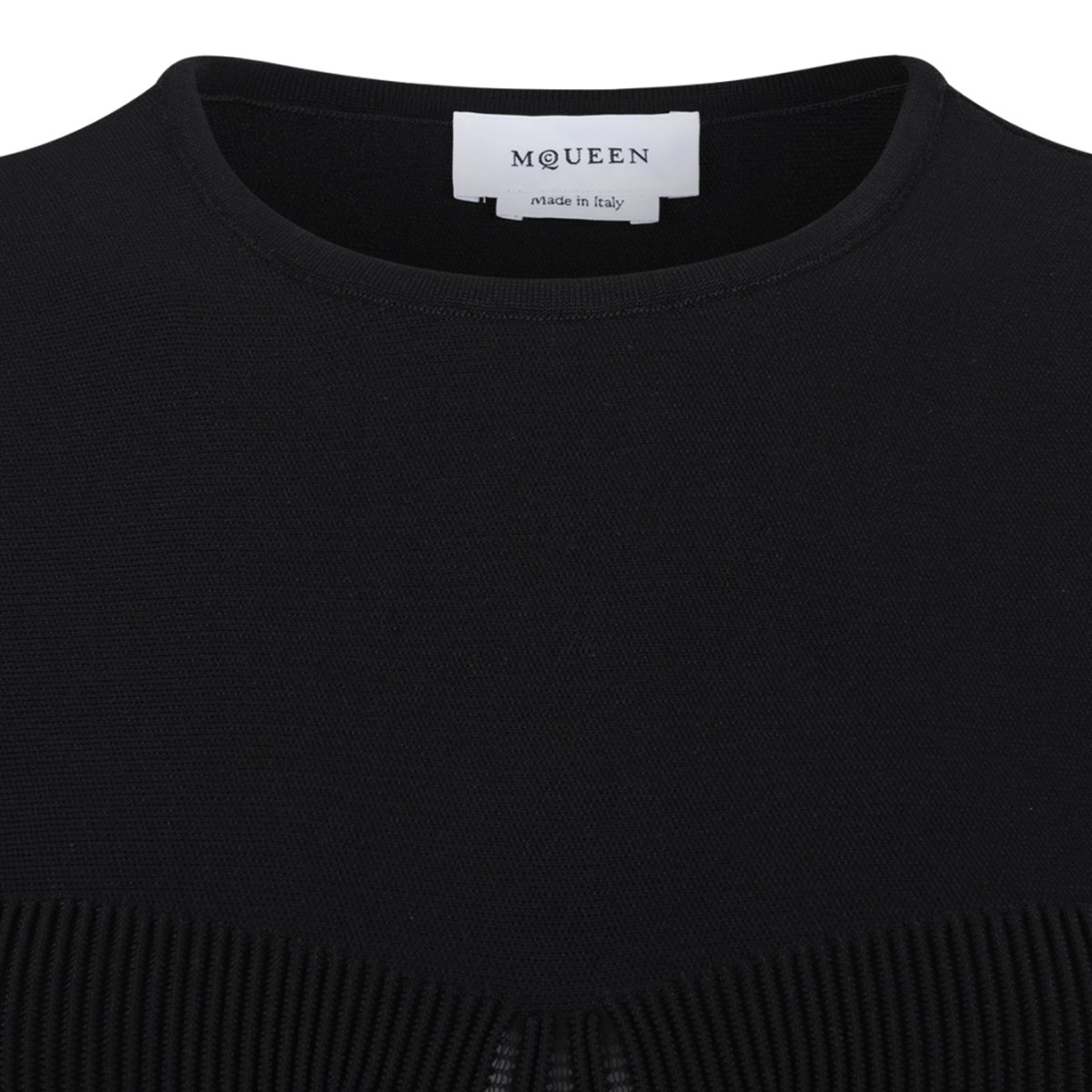 Alexander McQueen Navy Sculpted Flared Dress.