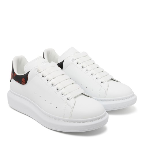Alexander McQueen White Leather Oversized Sneakers. 