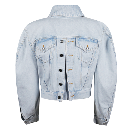 Back-To-Front Cocoon Jacket In Light Blue Denim 2