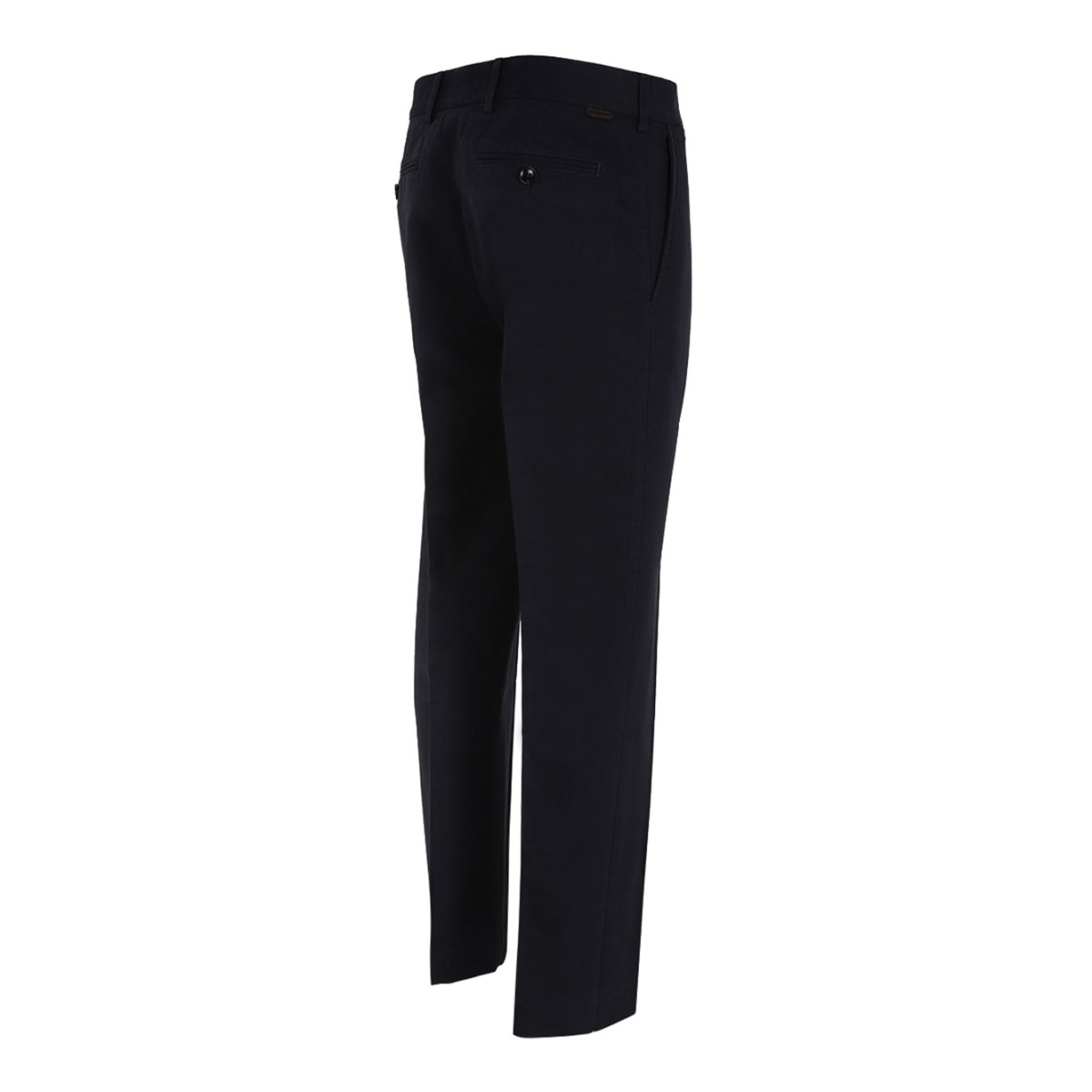 Navy Blue Brushed Cotton Drill Chino Trousers