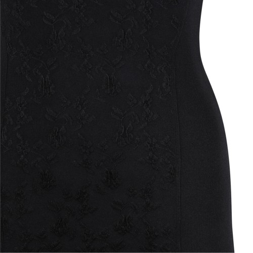 Alexander McQueen Black Strapless Tailored Dress. 