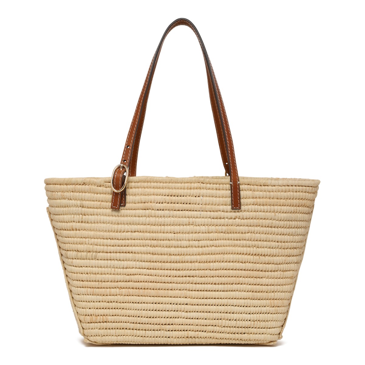 Tory Burch Natural Woven Shopper Bag, Height: 7.7" (19.5cm) length: 8.7" (22cm) depth: 4.4" (11.2cm)