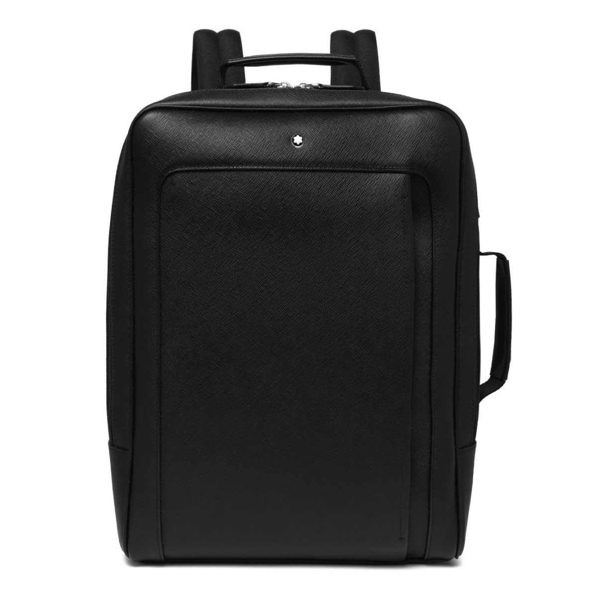 Montblanc Black Leather Backpack.