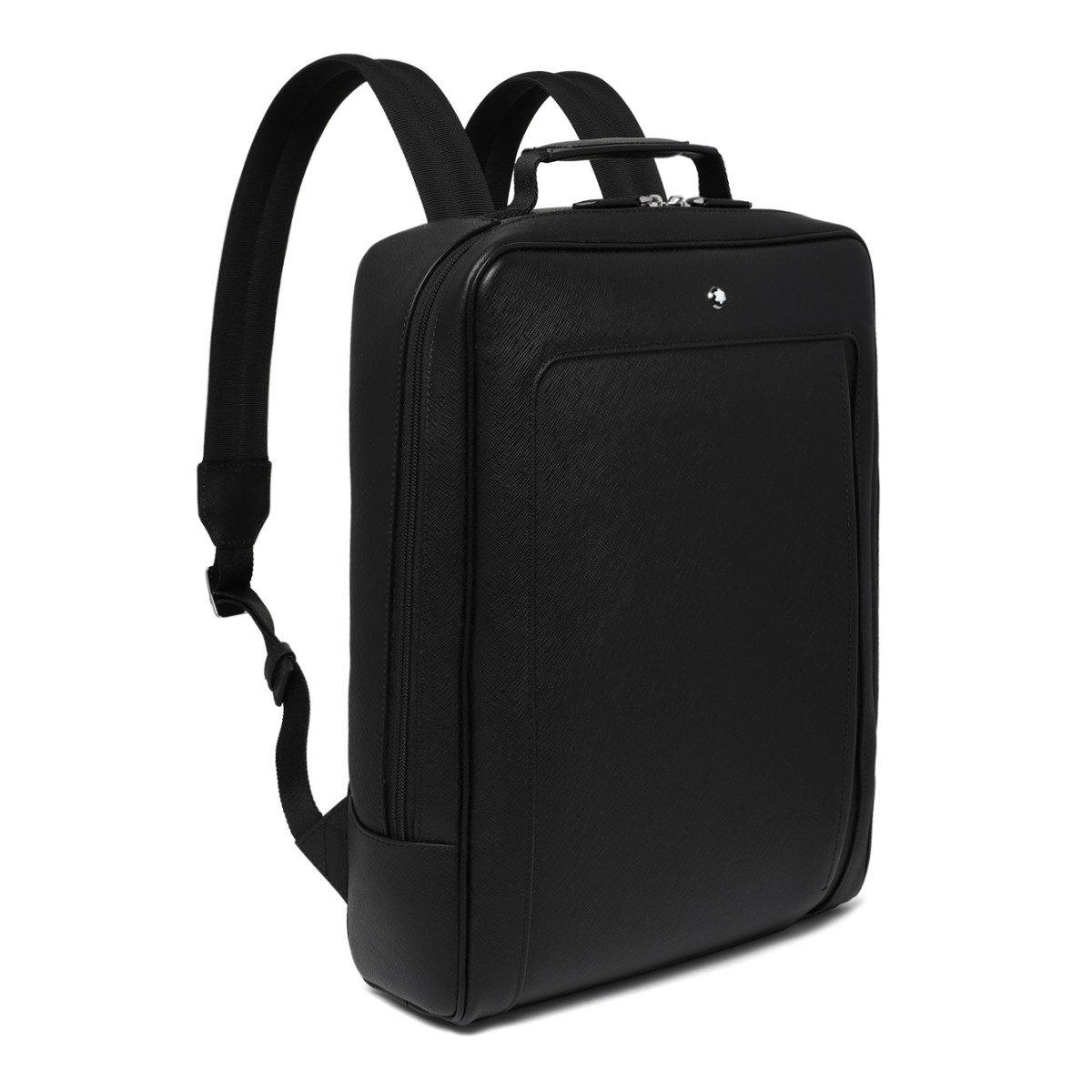 Montblanc Black Leather Backpack.