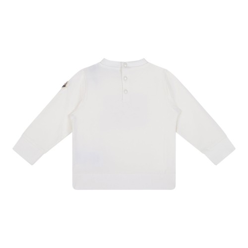 White Cotton Sweatshirt With Logo