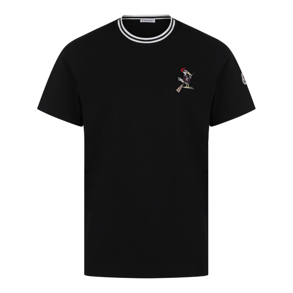Black Graphic Cotton T-Shirt