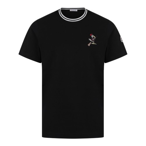 Black Graphic Cotton T-Shirt