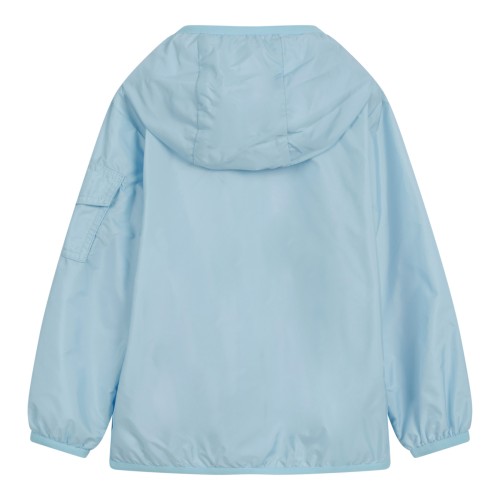 Moncler Kids Light Blue Hooded Jacket. 2