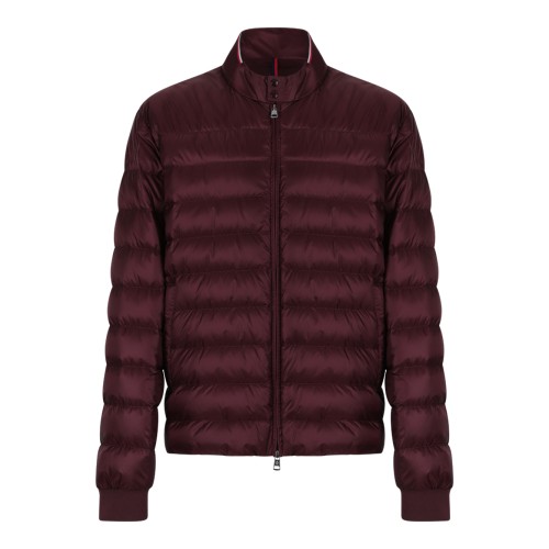 Burgundy Quilted Down Jacket