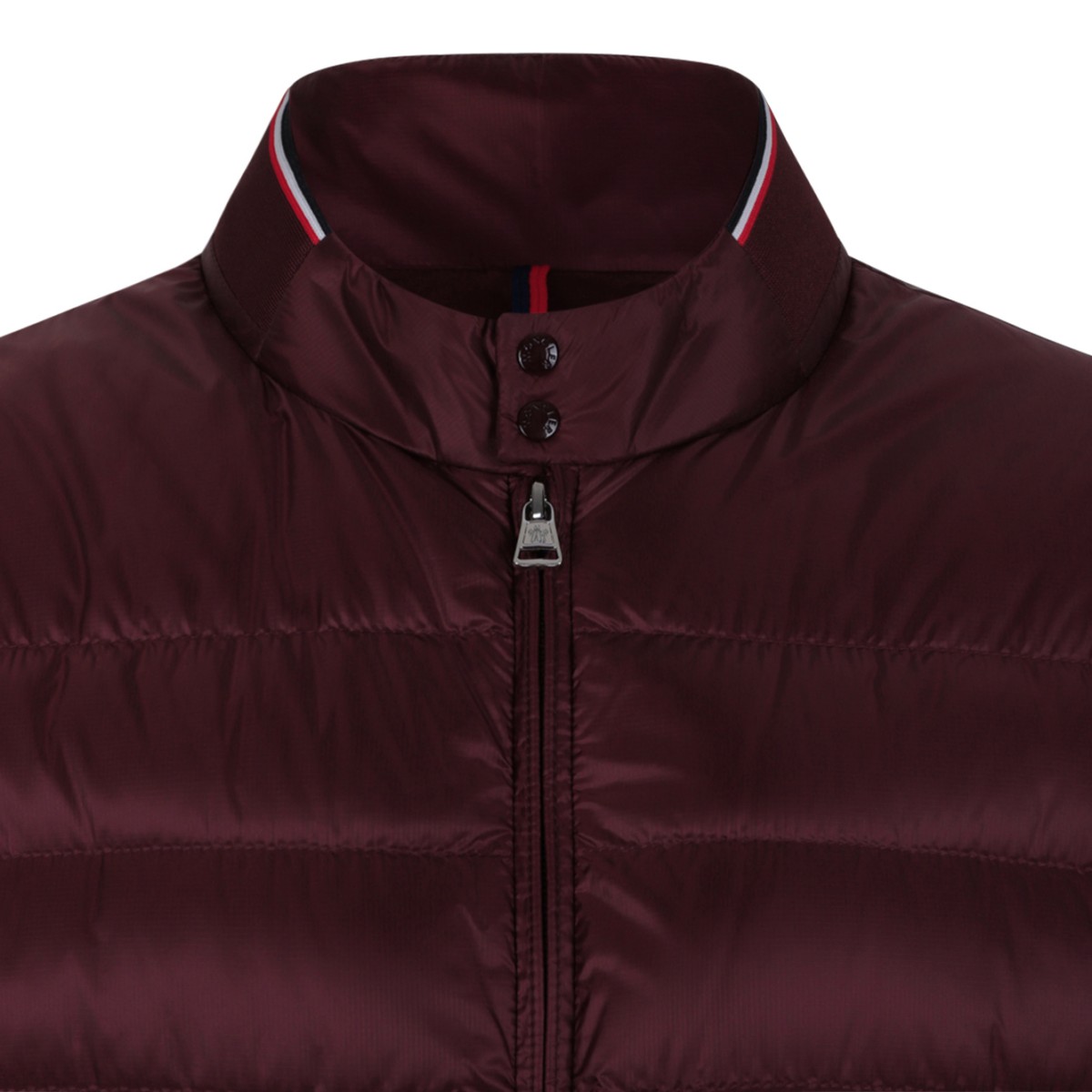Burgundy Quilted Down Jacket
