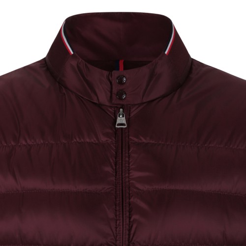 Burgundy Quilted Down Jacket