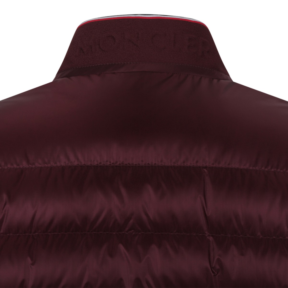 Burgundy Quilted Down Jacket