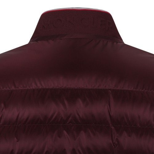 Burgundy Quilted Down Jacket