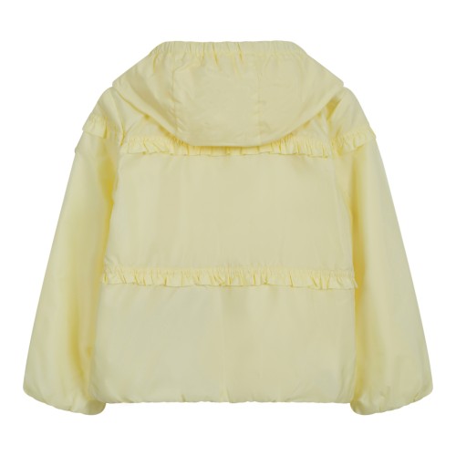 Moncler Kids Yellow Hooded Jacket.