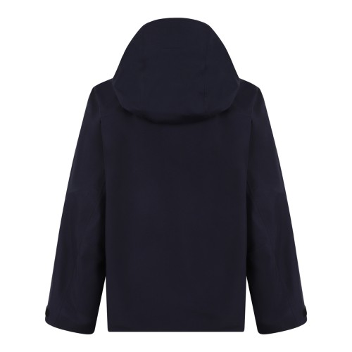 Moncler Grenoble Navy Technical Hooded Ski Jacket.