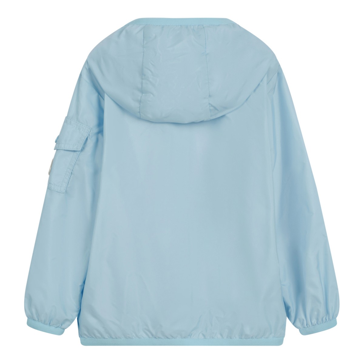 Moncler Kids Light Blue Hooded Jacket.