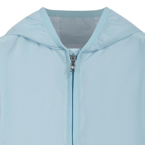 Moncler Kids Light Blue Hooded Jacket.