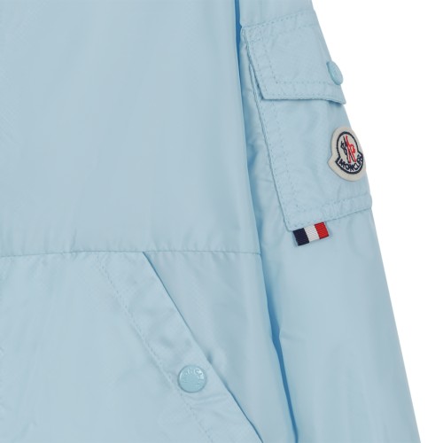Moncler Kids Light Blue Hooded Jacket.