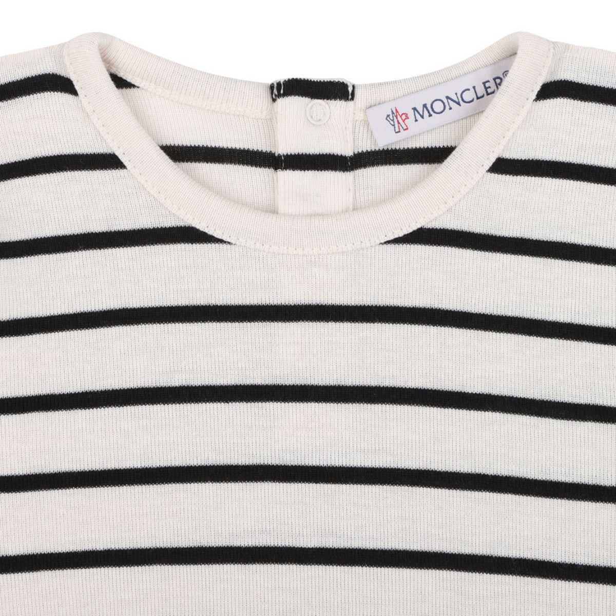 Blue Crew Neck Onesie With Striped