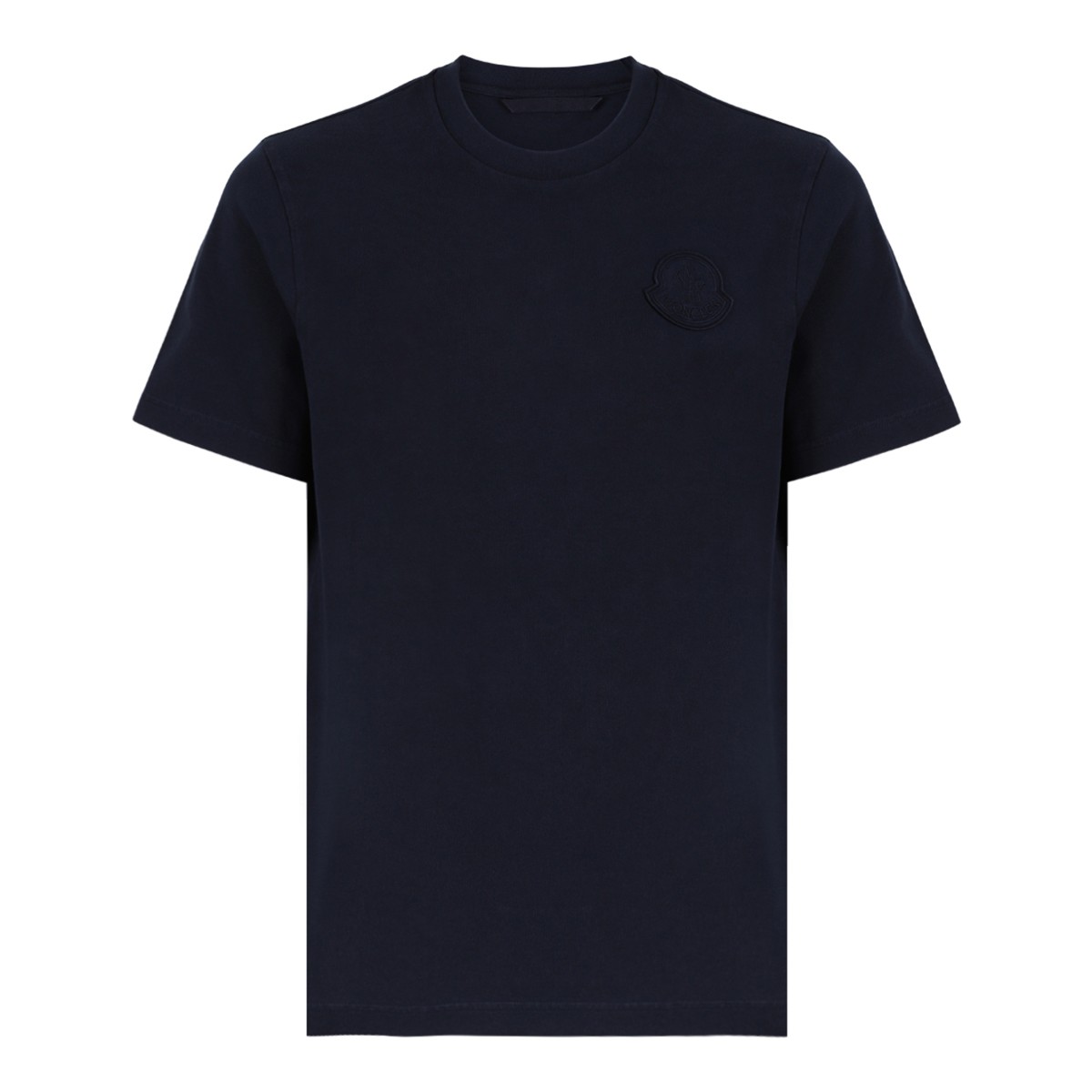 Moncler Navy Cotton Logo T-Shirt.
