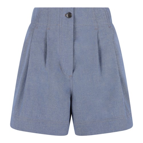 Light Blue Cotton Shorts