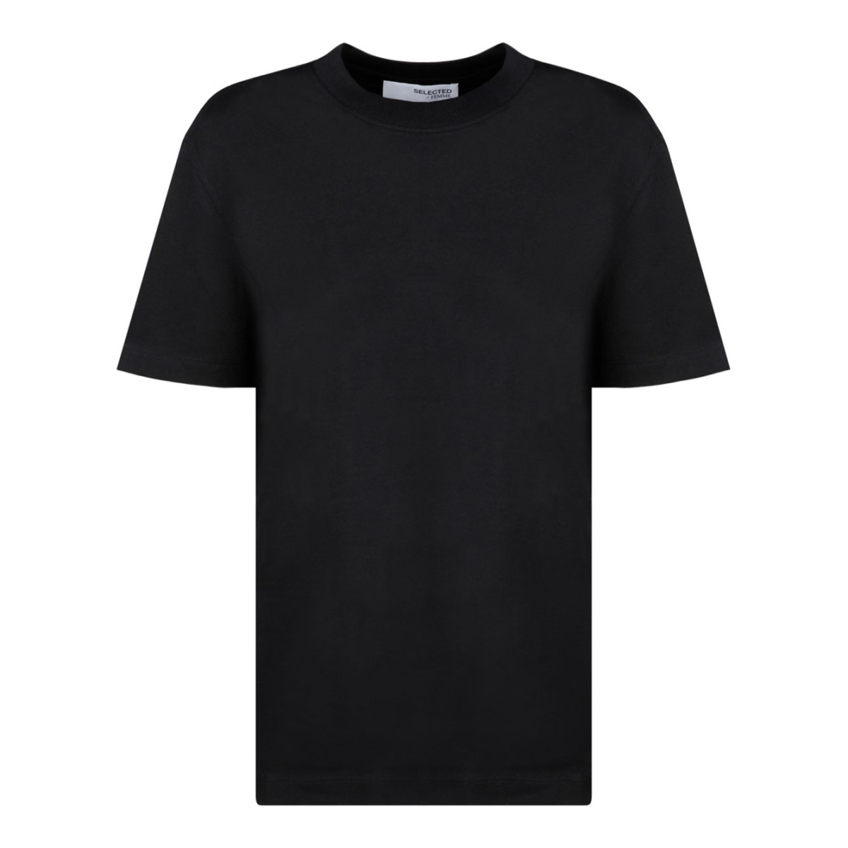 Slightly Dropped Shoulders Black T-Shirt
