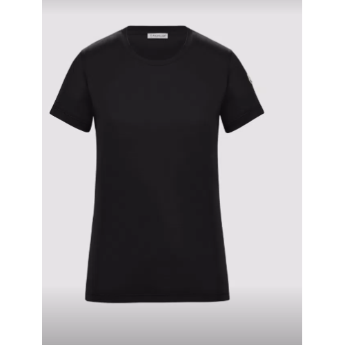 Moncler Black Cotton Crew-Neck T-Shirt.