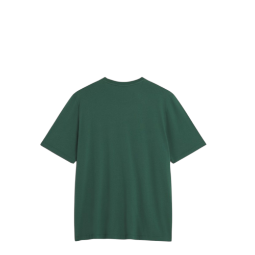 Maison Kitsun Green Cotton T-Shirt with Fox Patch. 2