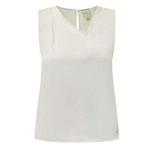 Calvin Klein White Sleeveless V-Neck Top.  