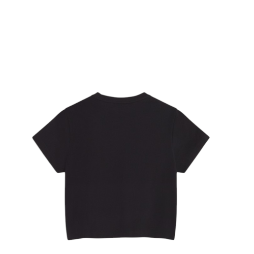 Maison Kitsun Black Cotton Logo T-Shirt.  