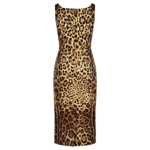 Leopard-Print Silk Dress