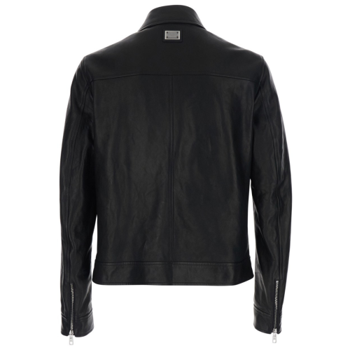 Black Leather Zip Jacket