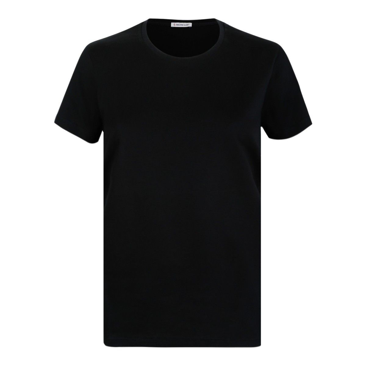 Moncler Black Cotton Crew-Neck T-Shirt.