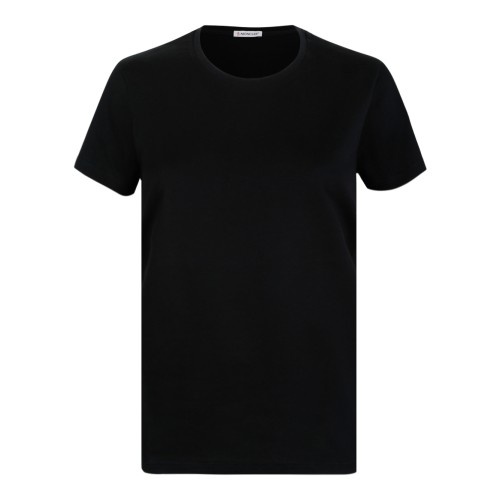 Moncler Black Cotton Crew-Neck T-Shirt.