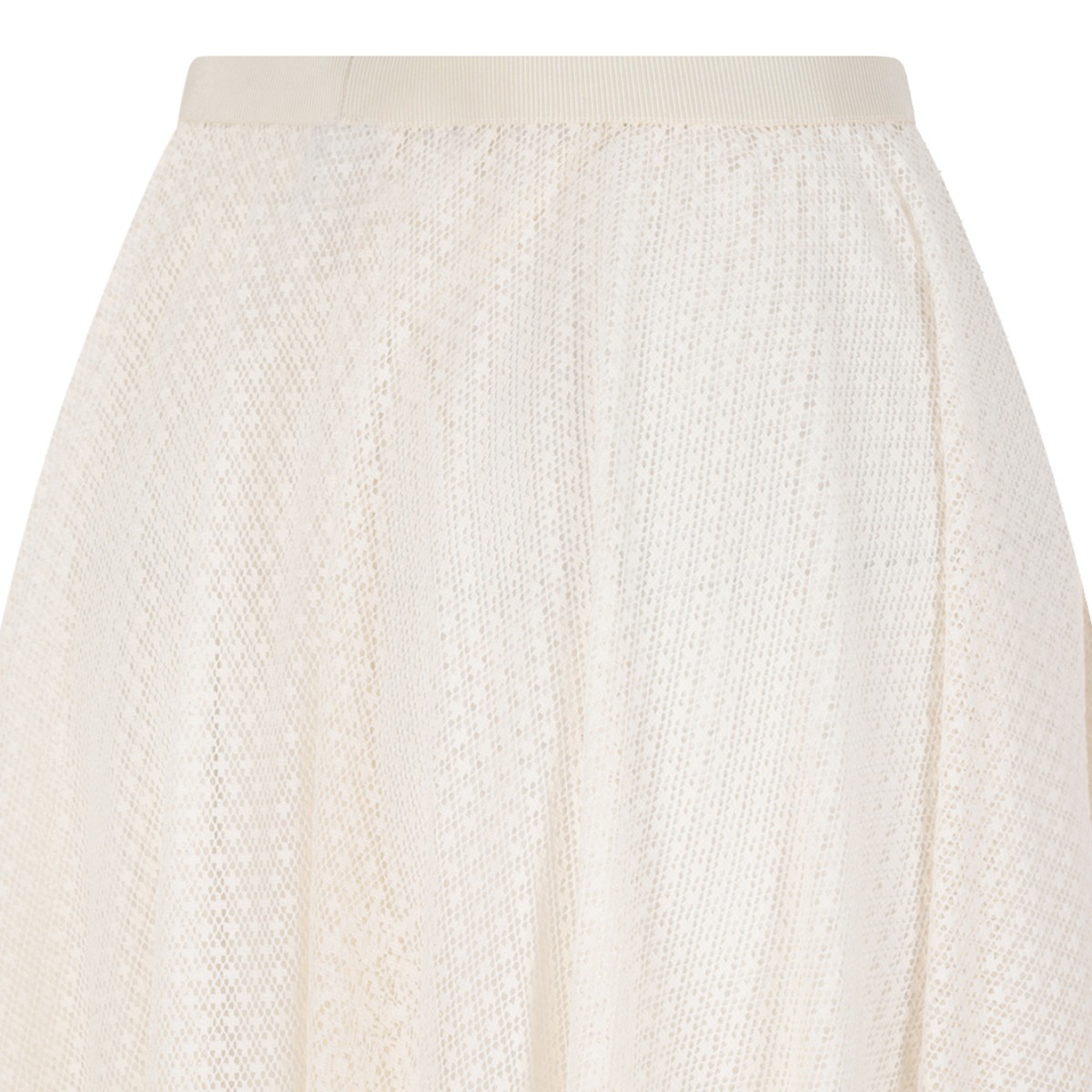 Fabiana Filippi Cream Embroidered Maxi Skirt. 