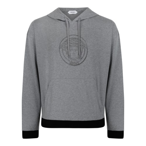 Versace Grey Logo Hoodie.